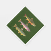 マス魚釣りアンリング スタンダードランチョンナプキン (角)