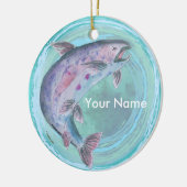 マス魚釣りオーナメント セラミックオーナメント (左)