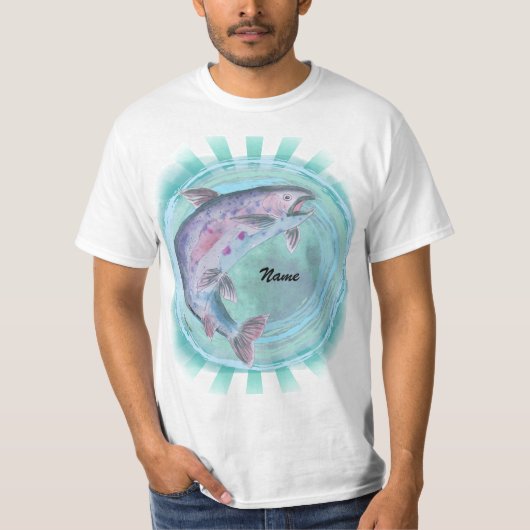 マス魚釣りカスタムTシャツ Tシャツ (正面)