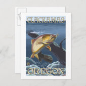 マス魚釣り断面 – クラカマス、 ポストカード (正面/裏面)
