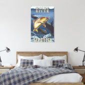 マス魚釣り断面 – スネーク川, キャンバスプリント (インサイチュ (寝室))