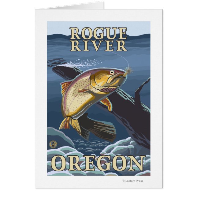 マス魚釣り断面 – ローグ川， (正面)