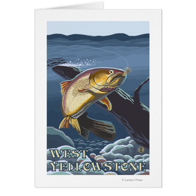 マス魚釣り断面 – 西イエローストーン, (正面)