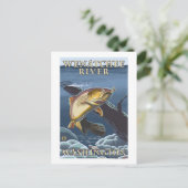 マス魚釣り断面 – Wenatchee River, W ポストカード (スタンド正面)