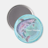 マス魚釣り磁石 マグネット (正面/裏面)