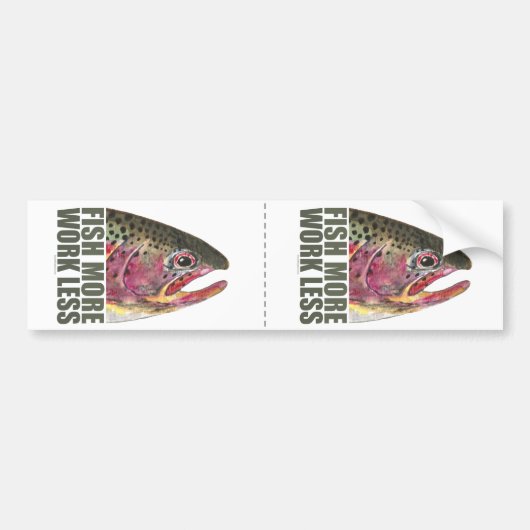 マス魚釣り詳細 バンパーステッカー (正面)