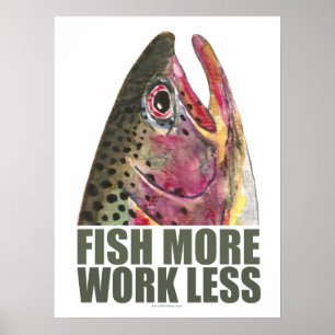 マス魚釣り詳細 ポスター