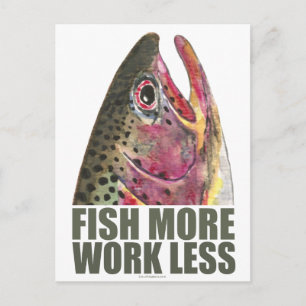 マス魚釣り詳細 ポストカード