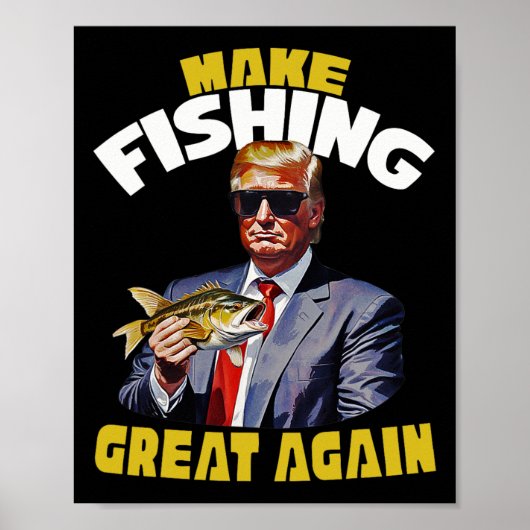 マス魚釣り魚釣りノベルティフィッシャーマンギフト ポスター (正面)