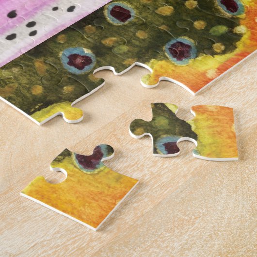 マス魚釣り ジグソーパズル (側面)