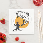 マス魚釣り スタンダードランチョンナプキン (インサイチュ)