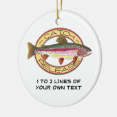 マス魚釣り セラミックオーナメント (左)