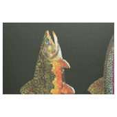 マス魚釣り ファブリック (ファットクウォーター)