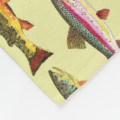 マス魚釣り フリースブランケット (角)