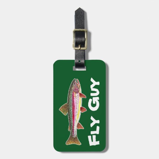 マス魚釣り ラゲッジタグ (正面縦)