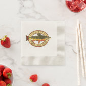 マス魚釣り 縁ありカクテルナプキン (インサイチュ)