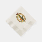 マス魚釣り 縁ありカクテルナプキン (角)