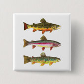 マス魚釣り 缶バッジ (正面)