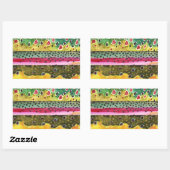 マス魚釣り 長方形シール (シート)