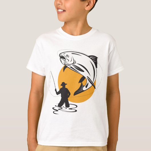 マス魚釣り Tシャツ (正面)