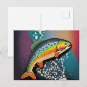 マス魚魚釣り ポストカード (正面/裏面)