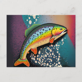 マス魚魚釣り ポストカード