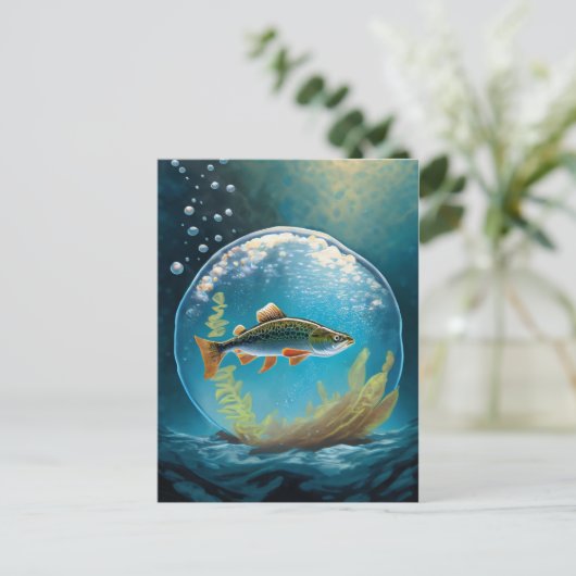 マス魚魚釣り ポストカード (スタンド正面)