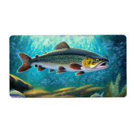 マス魚魚釣り ラベル