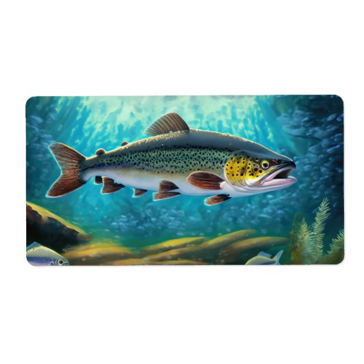 マス魚魚釣り ラベル (正面)