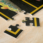 マス – ブラウン、虹、ブルック漁師のおもしろい ジグソーパズル (側面)