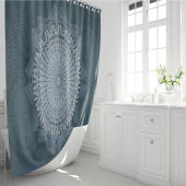 マス・ブルー・サークルの開始 シャワーカーテン