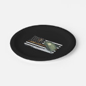 マス: 薄いライン旗 ペーパープレート (アングル)