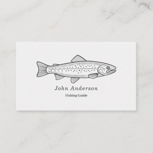 マス – 魚釣りガイド 名刺 (正面)