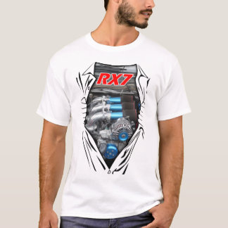 マズカッコいいダRX7ロータリーエンジンパワードラッグレーシングカー Tシャツ