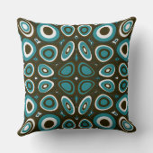 マズサイケデリックエッグ – ティール（緑がかった色）ホワイトチョコレート クッション (裏面)