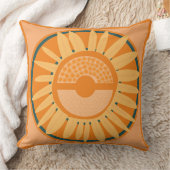 マズヒマワリの日差し:オレンジ3 クッション (ブランケット)