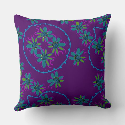 マズフローラバブシンプルル数々の紫 クッション (裏面)