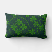 マズフローラバブル水玉模様ボトルグリーン ランバークッション (裏面)
