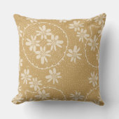 マズフローラバブル水玉模様塩キャラメル クッション (正面)