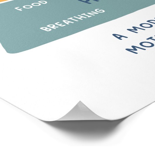 マズローのニーズの階層が明るい教室 ポスター (角)