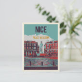 マセナスクエアニースフランスハガキ ポストカード (スタンド正面)