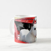 マセラティ·マグの白いボクサー犬 コーヒーマグカップ (正面左)