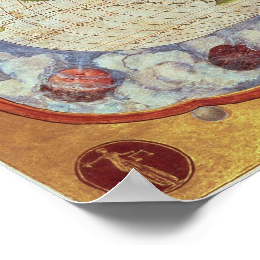 マゼランの世界航海を追跡する地図 ポスター (角)