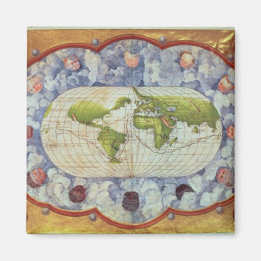 マゼランの世界航海を追跡する地図 マグネット (正面)