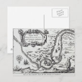マゼラン最古の地図の一つ ポストカード (正面/裏面)