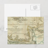 マゼラン海峡の図 ポストカード (正面/裏面)