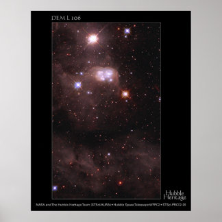 マゼラン雲DEM L 106ハッブル望遠鏡 ポスター
