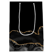 マゼルトフブラック金ゴールドパーソナライズされたバー(ユダヤ教の)バル・ミツバー ミディアムペーパーバッグ (裏面)