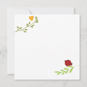 マゼルトフユダヤ語台本ヘブライ語フローラリース 空白の カード (裏面)