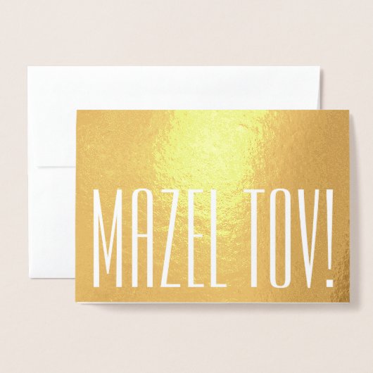 マゼルトフ!ミニマエレガントリストタイポグラフィ折り 箔カード (封筒付き正面)